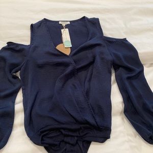 NWT open shoulder body suit